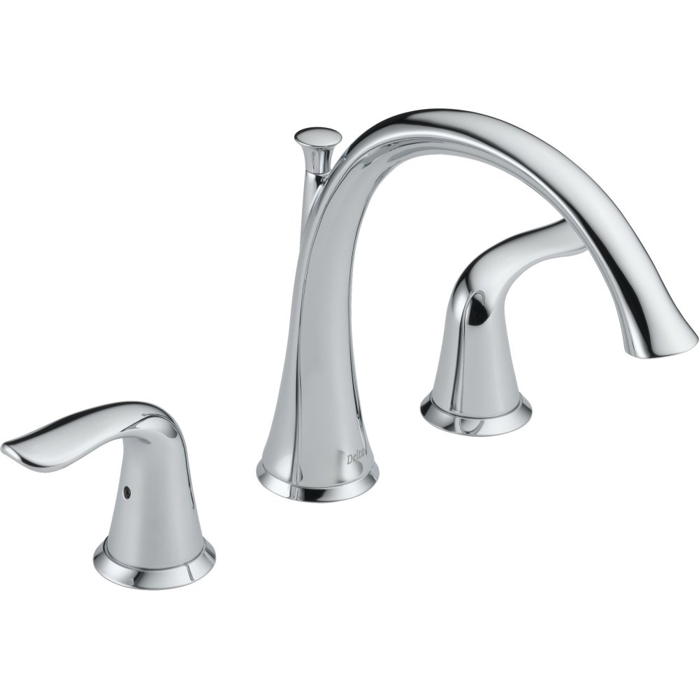 Delta Faucet Lahara 2-Handle Widespread Roman Tub Faucet, Chrome Tub Faucet, Roman Bathtub Faucet, Delta Roman Tub Faucet, Tub Filler, Chrome T2738 4.00 x 9.00 x 20.00 inches