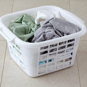 ADDIS 505976 24 Litre Square Laundry Basket, White