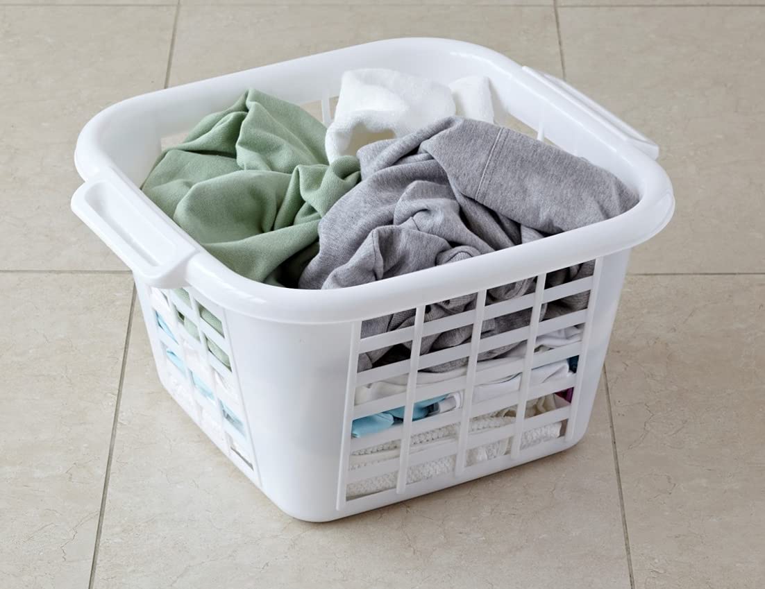 ADDIS 505976 24 Litre Square Laundry Basket, White