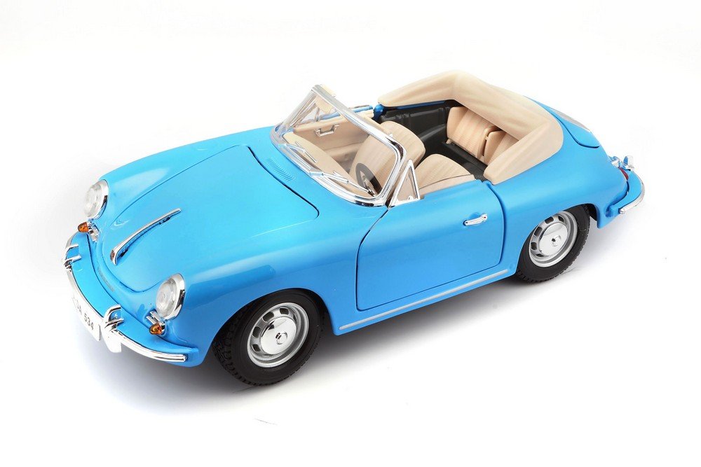 Bburago 1:18 Scale 1961 Porsche 356B Cabriolet Diecast Vehicle (Colors May Vary)