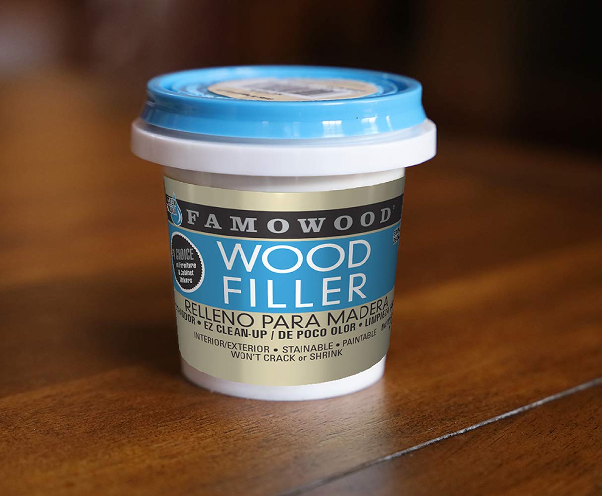 FamoWood 40022126 Latex Wood Filler - Pint, Natural, 24 oz.