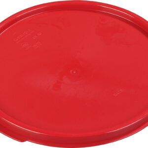 Carlisle FoodService Products Storplus Round Food Storage Container Lid with Stackable Design for Catering, Buffets, Restaurants, Polypropylene (Pp), 6 To 8 Quarts, Red