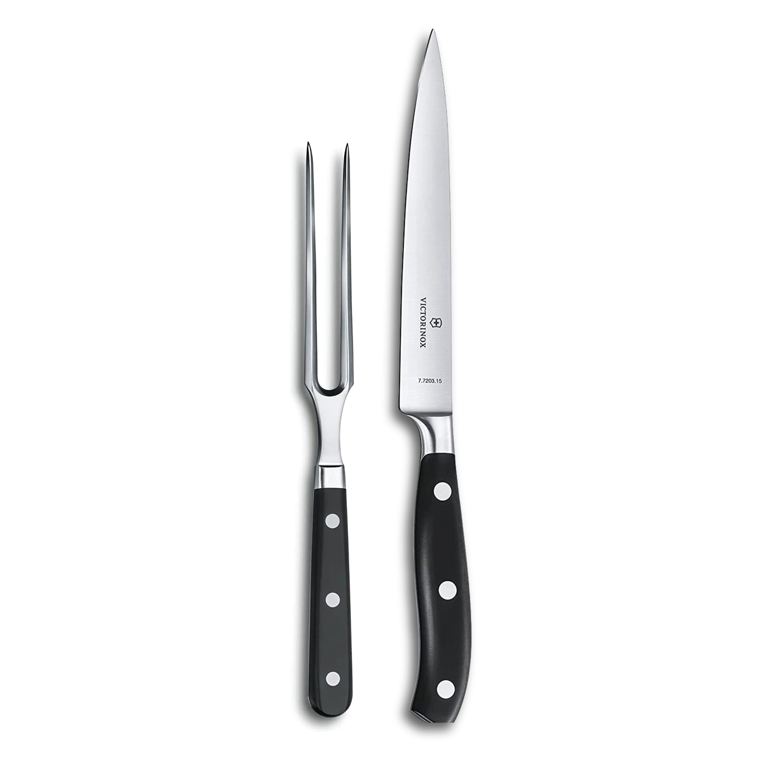 Victorinox Grand Maitre Carving Set - Knife Set for Kitchen Accessories - Includes Cooking Knife & Carving Fork - Premium Kitchen Utensils - 2-Piece Set