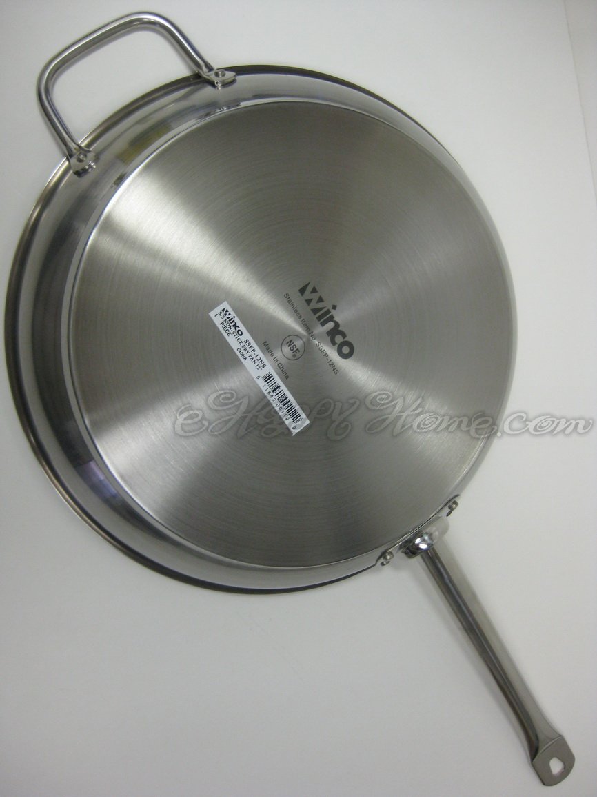 Winware SSFP-12NS FryPanSS, 12 Inch, Stainless Steel