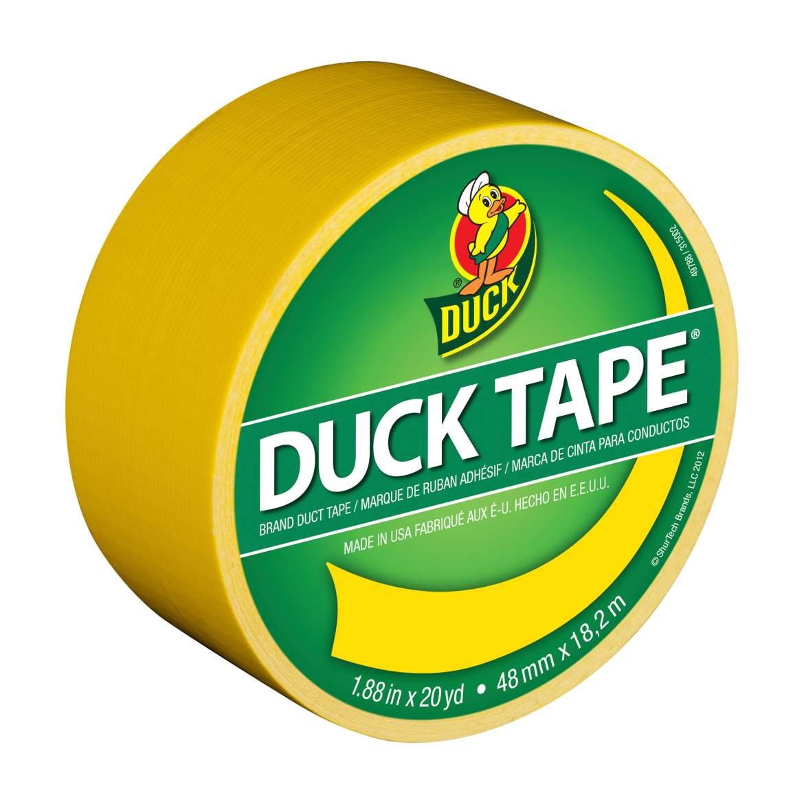 Duck Brand Color Duct Tape: 1.88 in. x 15 yds. (Atomic Yellow)