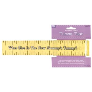 amscan delightful tummy measure game baby shower party novelty favors, 2in x 150ft, yellow