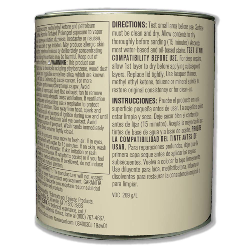 FamoWood 36021124 Original Wood Filler - Pint, Maple 23 oz