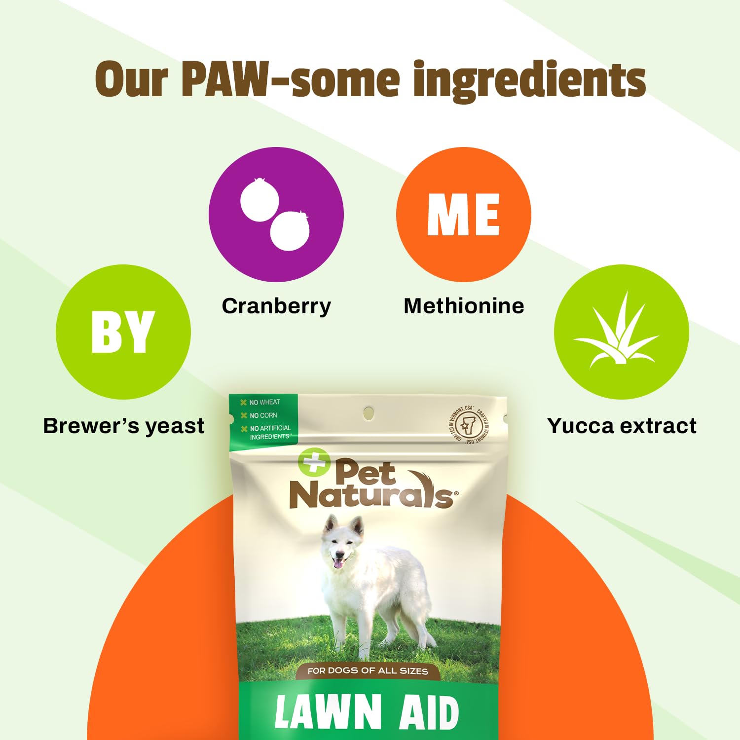 Pet Naturals Lawn Aid Dog Urine Neutralizer for Lawn - 60 Chicken-Flavored Chews - Healthy Dog Treats for PH Balance in Urine Maintain Green Grass and Support Bladder & Urinary Tract Health​