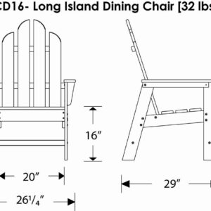 POLYWOOD Long Island Dining Chair in Sand