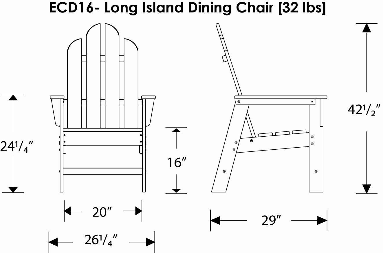 POLYWOOD Long Island Dining Chair in Sand