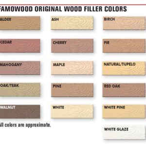 FamoWood 36021124 Original Wood Filler - Pint, Maple 23 oz