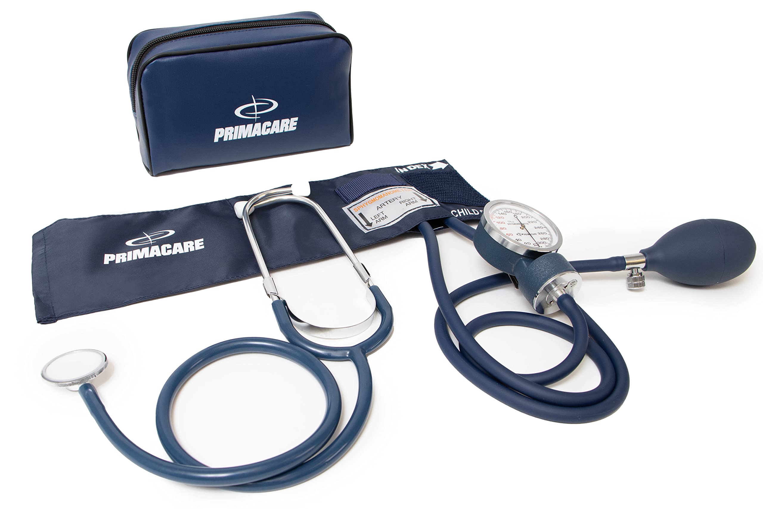 Primacare DS-9194 Classic Series Pediatric Blood Pressure Kit, Long Lasting Latex Inflation System with Stethoscope and Leatherette Case