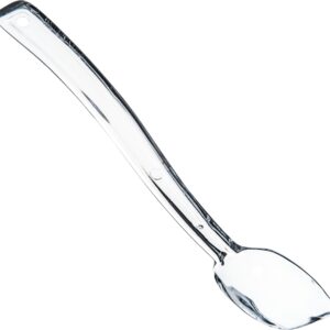 Carlisle FoodService Products Plastic Solid Spoon, 9 Inches, Clear, (Pack of 12)