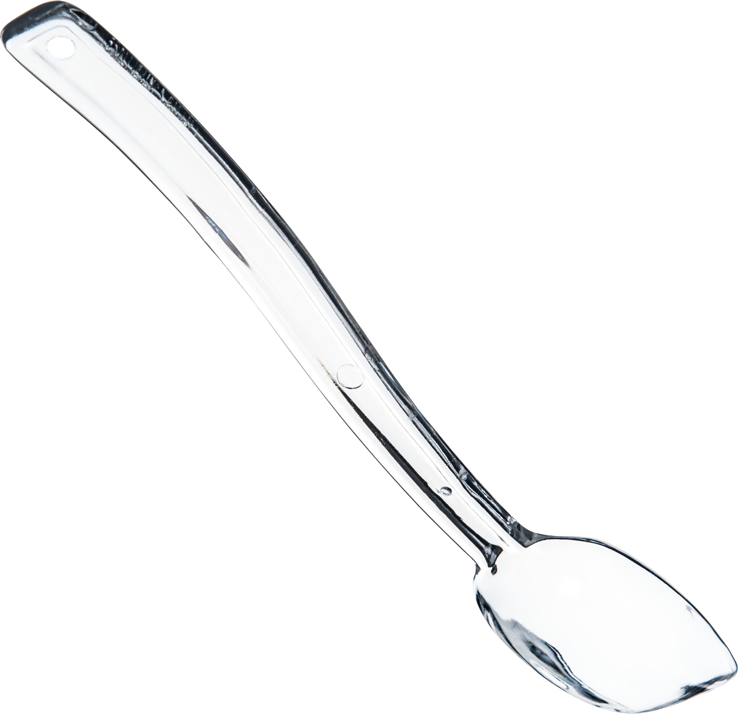 Carlisle FoodService Products Plastic Solid Spoon, 9 Inches, Clear, (Pack of 12)