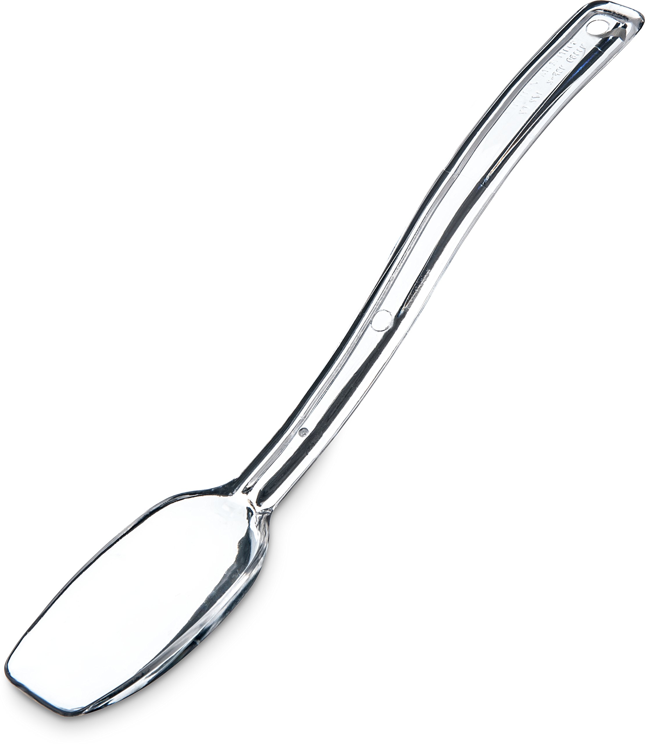 Carlisle FoodService Products Plastic Solid Spoon, 9 Inches, Clear, (Pack of 12)