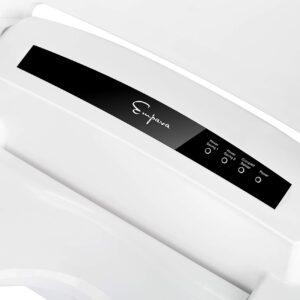 Empava EB990 Heated Toilet Seat with Warm Air Dryer and Wash Functions in White, Round