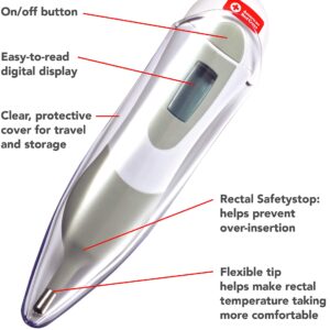 The First Years American Red Cross Multi-use Digital Thermometer - Baby Thermometer - Easy to Read LCD Screen - Baby Essentials