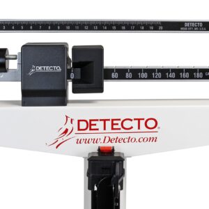 DETECTO 2391 Mechanical Weigh Beam Physician's Scale with Height Rod, Kilograms Only 200 kg x 100 g