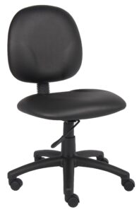 boss office products dimond task chair without arms in black