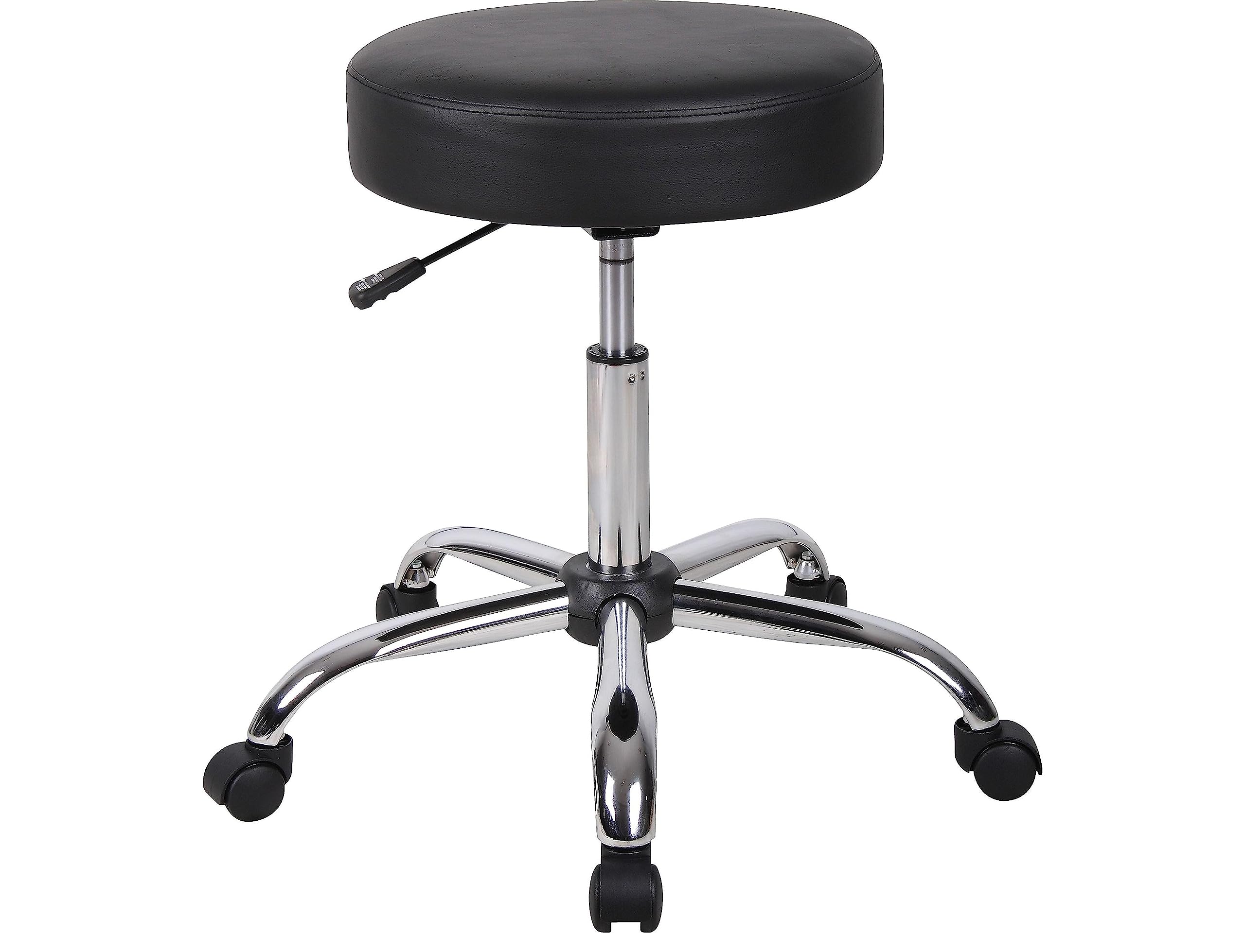 Boss Be Well Armless Medical Spa Professional Stool, Black (B240-BK)