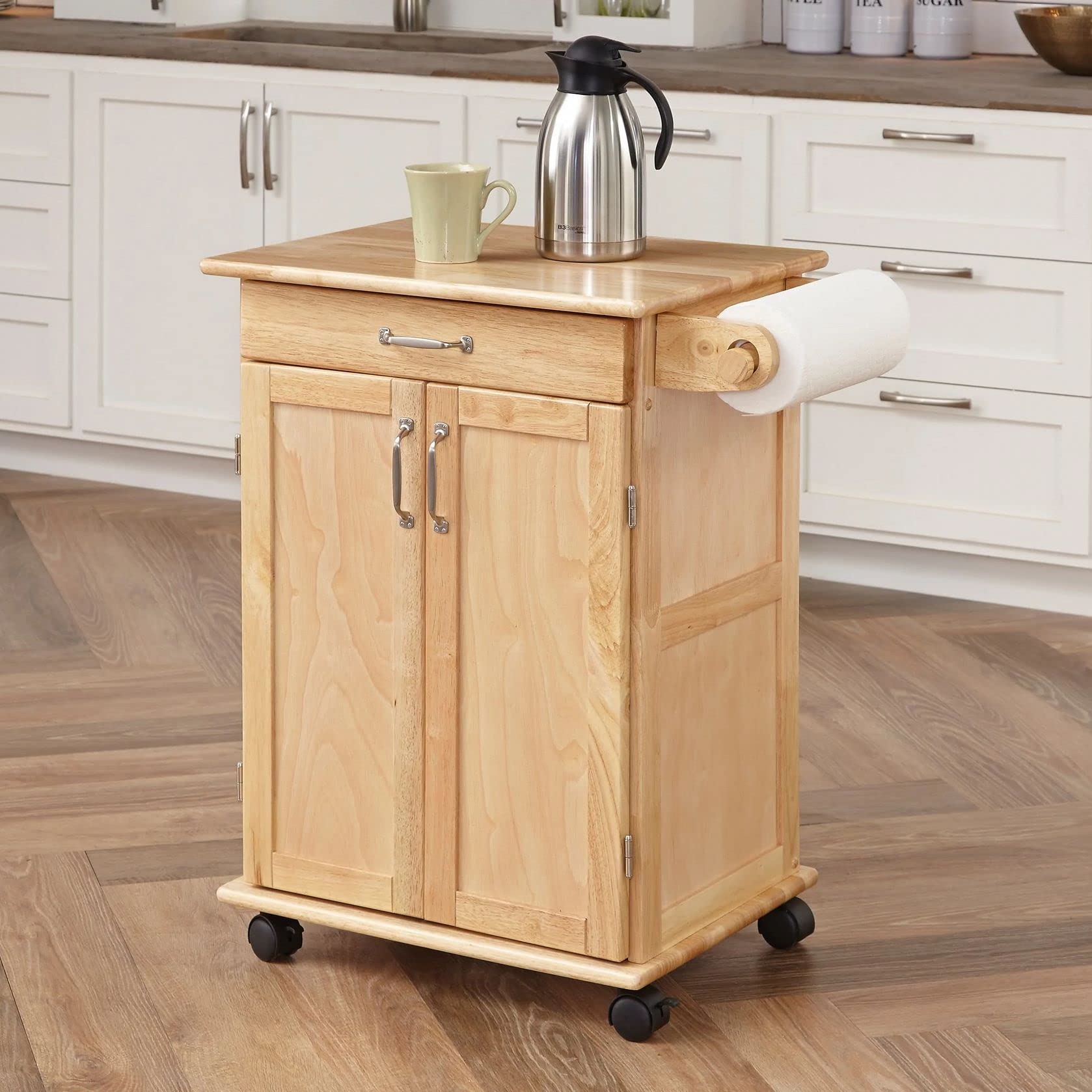 Homestyles General Line Mobile Kitchen Cart, FURNITURE, Natural