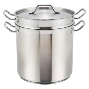 winware stainless doubleboiler, 16 quart, stainless steel