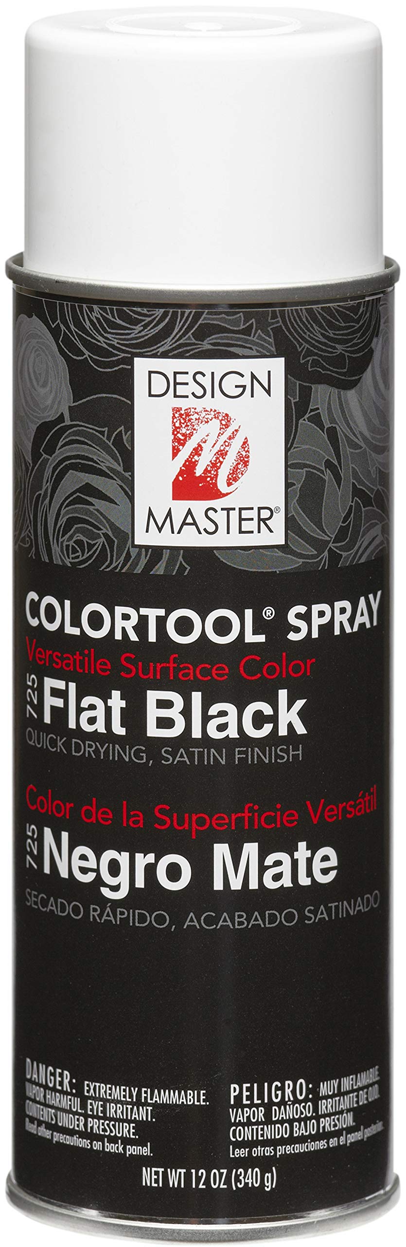 Design Master 725 Garden, 12 Ounce (Pack of 1), Flat Black