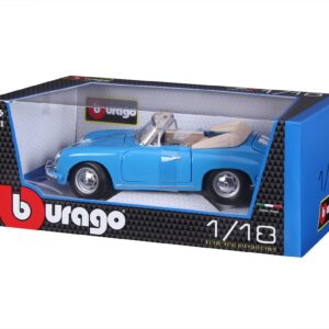 Bburago 1:18 Scale 1961 Porsche 356B Cabriolet Diecast Vehicle (Colors May Vary)