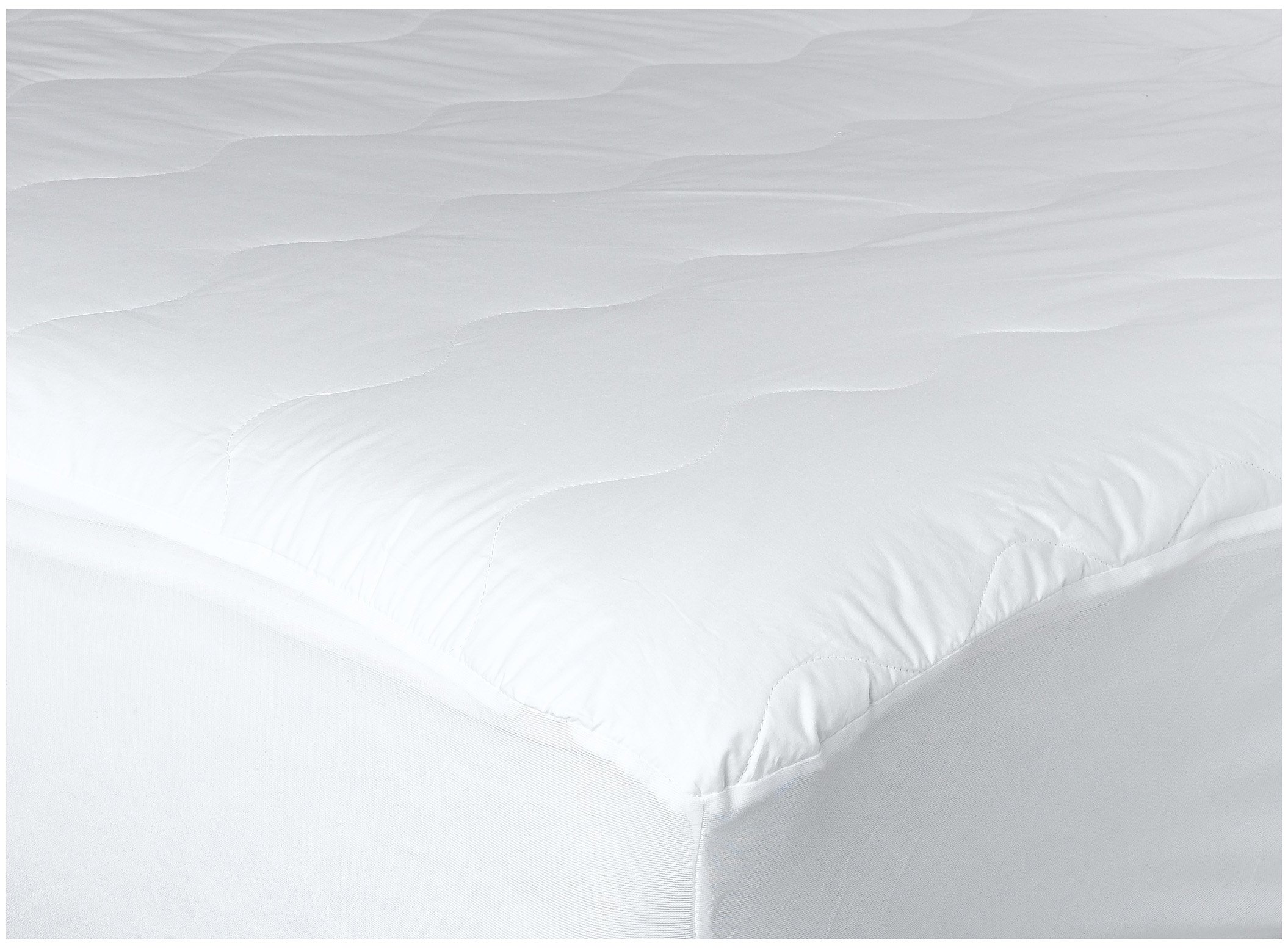 Newpoint Home Newpoint International 200-Thread Count Cotton Waterproof Mattress Pad, King, White