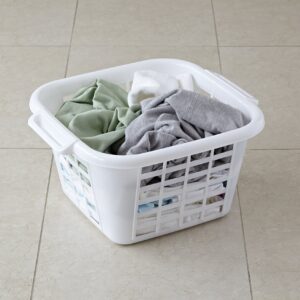 ADDIS 505976 24 Litre Square Laundry Basket, White