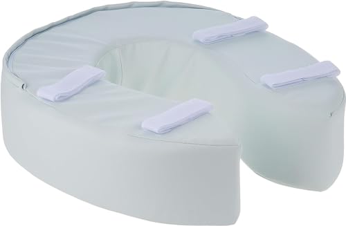 Essential Medical Supply Foam Padded Toilet Seat Cushion - 2" Height, Hook and Loop Attachment for Easy Installation, Washable Vinyl Cover - Added Cushion for The Toilet with Pressure Relief