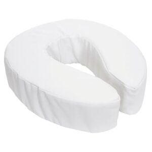 Essential Medical Supply Foam Padded Toilet Seat Cushion - 2" Height, Hook and Loop Attachment for Easy Installation, Washable Vinyl Cover - Added Cushion for The Toilet with Pressure Relief