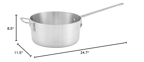 Winware 10qt Alu Sauce Pan, 3mm, Aluminum