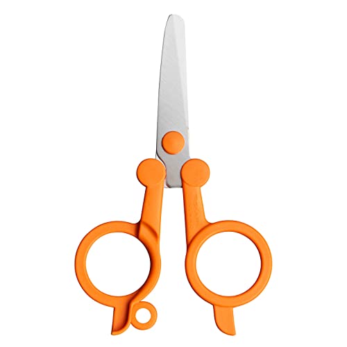 Fiskars 6411501951236 Foldable Scissors, Length: 11 cm, for Right-and Left-Handed Users, Stainless Steel Blade/Plastic Handles, one, Orange