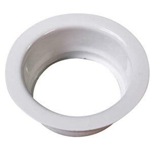 Westbrass D2089-50 3-Bolt mount Waste Disposal Flange & Stopper, Powder Coat White,1-Pack