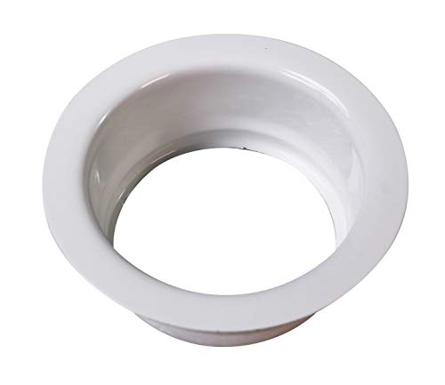 Westbrass D2089-50 3-Bolt mount Waste Disposal Flange & Stopper, Powder Coat White,1-Pack