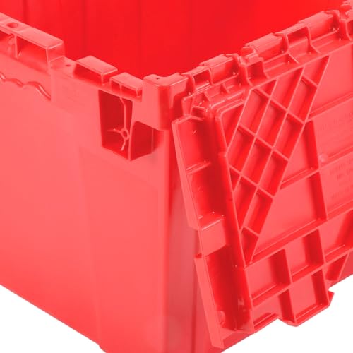 Global Industrial Red Distribution Container With Hinged Lid 21-7/8x15-1/4x12-7/8