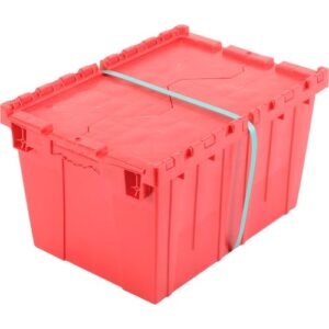 Global Industrial Red Distribution Container With Hinged Lid 21-7/8x15-1/4x12-7/8