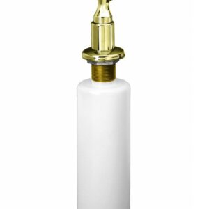 Westbrass Standard Kitchen Sink Soap/Lotion Dispenser, Polished Brass, D217-01