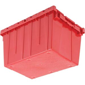 Global Industrial Red Distribution Container With Hinged Lid 21-7/8x15-1/4x12-7/8