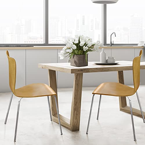 Legare Modern Ergonomic Bent Plywood Chair for The Home, Office, or Work Space, Natural