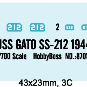 Hobby Boss USS GATO SS-212 1944 Boat Model Building Kit