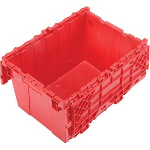 Global Industrial Red Distribution Container With Hinged Lid 21-7/8x15-1/4x12-7/8