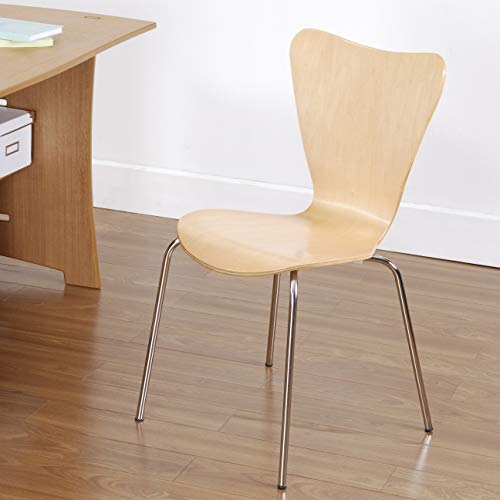 Legare Modern Ergonomic Bent Plywood Chair for The Home, Office, or Work Space, Natural