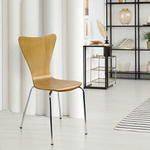 Legare Modern Ergonomic Bent Plywood Chair for The Home, Office, or Work Space, Natural