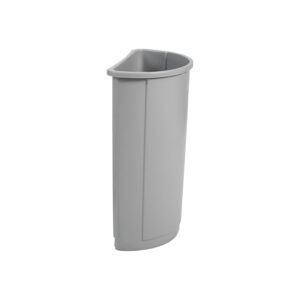 Rubbermaid Commercial 352000GY Untouchable Waste Container, Half-Round, Plastic, 21gal, Gray