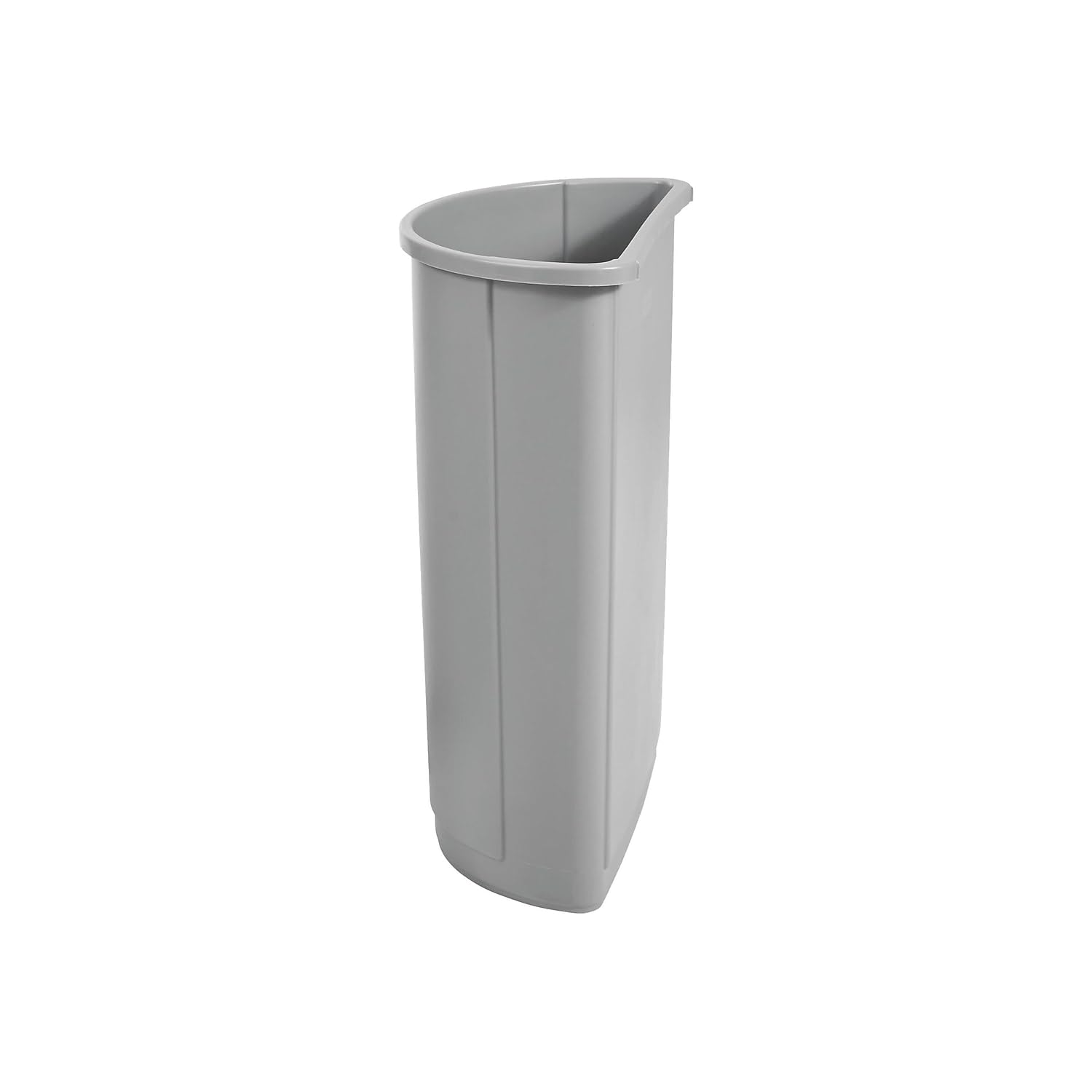 Rubbermaid Commercial 352000GY Untouchable Waste Container, Half-Round, Plastic, 21gal, Gray