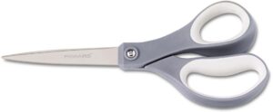 fiskars 01-005409 softgrip titanium adult scissors, 8 inch, gray