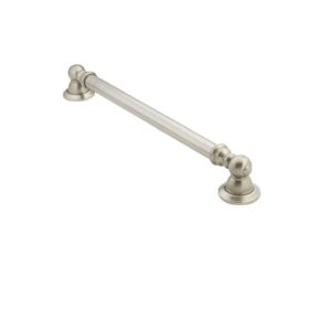 Moen YG5418BN Bathroom Safety 18-Inch Stainless Steel Traditional Bathroom Grab Bar, Brushed Nickel