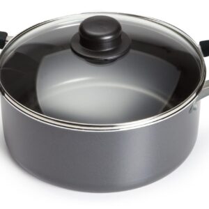 Bene Casa3-Quart Nonstick Dutch Oven Aluminum, Ventd Glass Lid, Stay-Cool Handles, Dishwasher Safe, Perfect for Simmering and Slow Cooking